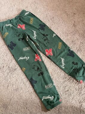 Gap Mickey Mouse Green Graphic Joggers